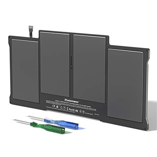 Runpower Replacement Battery for MacBook Air 13" A1466 (2017 Early 2015 Early 2014 Mid 2013 Mid 2012) A1369(Mid 2011 Late 2010 Version),Also fits A1377 A1405 1496[Li-Polymer 55Wh/7200mAh]
