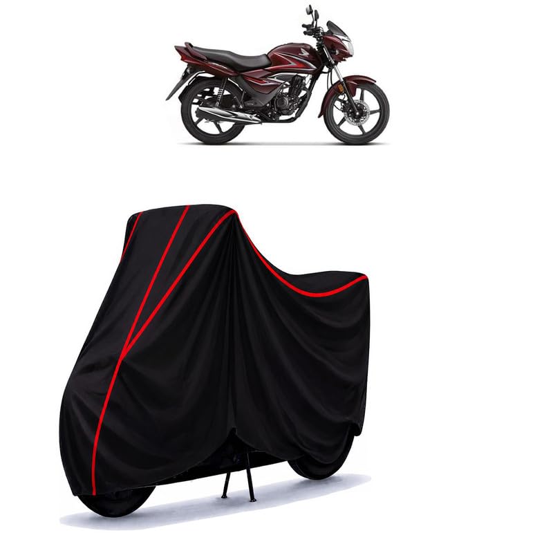 Image of Shine BS6 Water Resistant Bike Cover for All Motorcycles & Rain | Heavy Duty Taffeta Fabric | UV Protection, Dustproof, Scratchproof | All Weather Two Wheeler Body Cover with Elastic Bottom