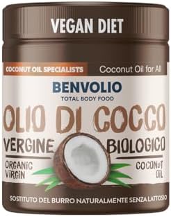 BENVOLIO - Olio di Cocco Puro Biologico Vergine 200ml - 100% Vege...