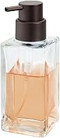 Vista 8 de mDesign Square Glass Refillable Liquid Soap Dispenser Pump Bottle for Bathroom Vanity Countertop, Kitchen Sink - Holds Hand Soap, Dish Soap, Hand