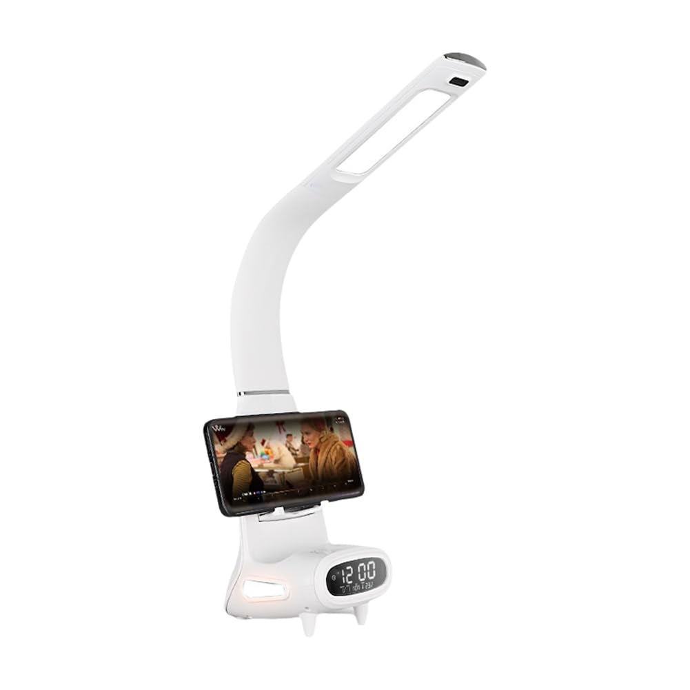 UDSKNV[KSL LED Reading Desk Lamp 15W Wireless Fast Charging 5 Colour Temperature Inductive Dimming Soft Night Light A