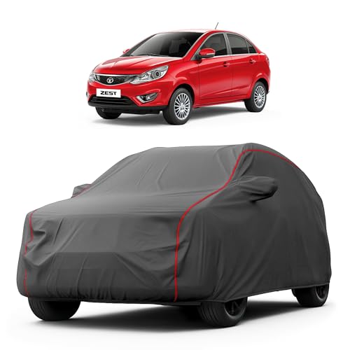 Image of Heavy-Duty Car Cover for Compatible with Tata Zest (2014 to 2025 All Models) Deluxe Car Protection Cover - Waterproof & UV-Resistant All-Season Exterior Protection