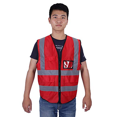 反射 メッシュ ポケット付き反射安全ベスト 反射性ストリップ付きの明るい建設ベスト ニットメッシュ生地から作られた 屋外作業用の高視認性ベスト