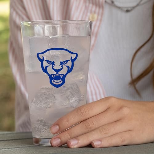 Image of Logo Brands NCAA 16 oz Pint Glass - Durable Glass With Bold Team Color- Chip-Resistant Rim Drinkware For Fans, Tailgates, Home Bars & Everyday Use