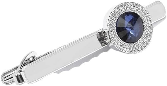 Fashionable Man's Single Silver Tie Clip with Zirconium Stones