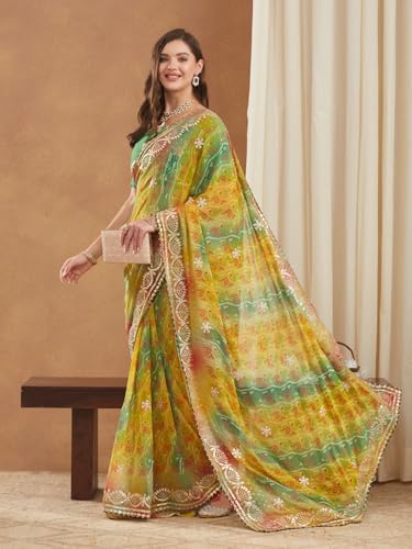 Image of Women's Banarasi Silk With Jacquard Print Saree With Blouse