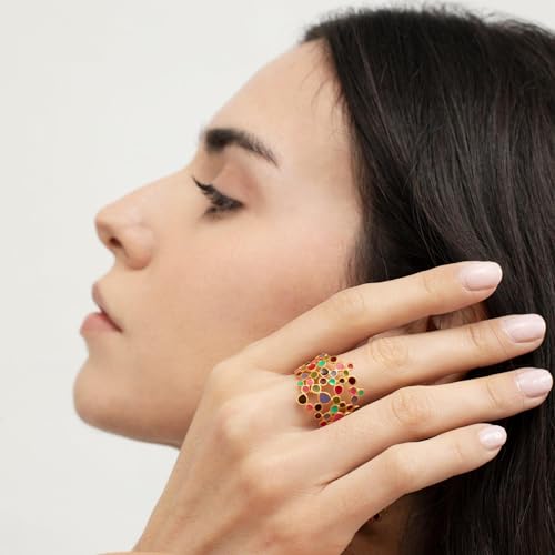 Bague large multicolore Candy Colours Joidart pour illuminer vos tenues - 4