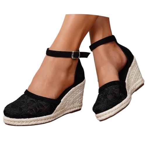 Sandales d'été pour femme confortables à talon épais et bout ouvert