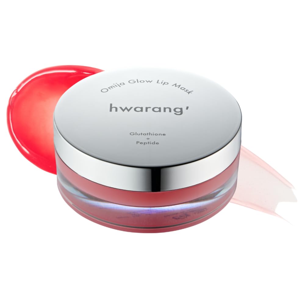 [hwarang'] Lip Care Collection – Hydrating & Plumping K-Beauty Treatments with Natural Extracts | Omija Glow Lip Mask & Yuja Sweet Lip Volumizer | 0.5 fl oz Each (Omija)