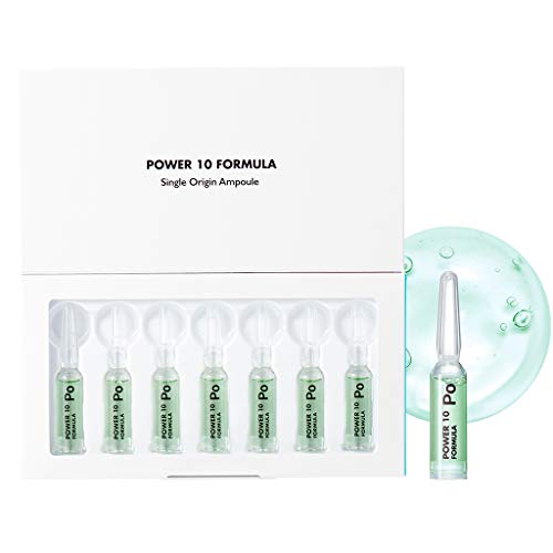 IT'S SKIN Power 10 Formula PO Single Origin Ampoule 1.7ml x 7ea - Centella Asiatica Extract Pore Clearing & Purifyng Care for Oily Troubled Skin, 7 Days Powerful Intensive Resolution Ampoule Serum