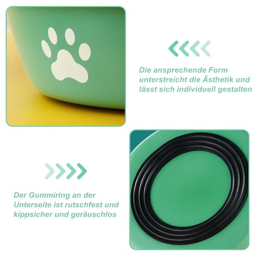 Hundenapf 3 Stück Fressnapf Hund Edelstahl - 860ml Hundenäpfe Rutschfest Wassernapf und Futternapf Hundenapf Rutschfest mitRutschfestem Silikonboden fürKleine Mittelgroße und Große Hunde undKatzen (3)