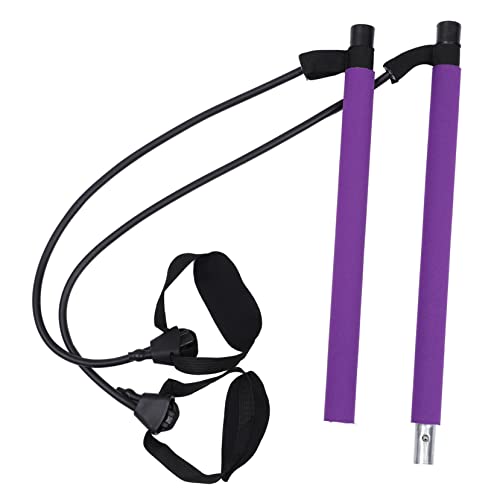 Abaodam Adjustable Bar with Foot Strap Versatile Fitness Equipment for Shaping and Strength Training for Home Workouts Lightweight and Durable Purple