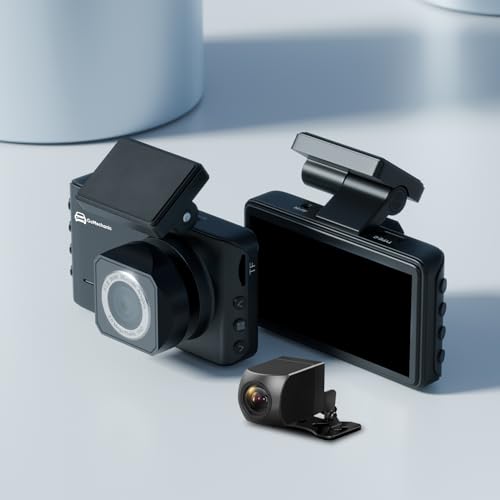 GoMechanic Dual Channel Car Dash Camera | 2MP 1080P Front | 720P Rear |LCD Display | G Sensor |...