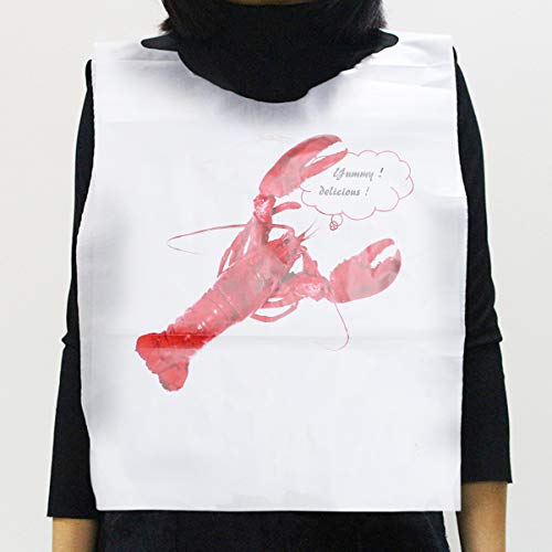 Scicalife 100 babadores descartáveis de plástico lagosta, babadores de lagosta, babadores para banqu