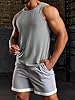 Runcati Men's Tank Top Fitness Muscle Shirt Gym Underarm Shirts Workout Tank Shirt Bodybuilding Sleeveless Shirt Sports Vests, gray, L #1