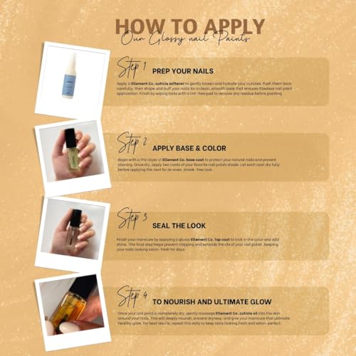 Image of Ellement Co Golden Hour Nail Polish 10 ML | Metallic Gold Nail Colour | High Gloss Salon Finish | Quick Dry Smooth Application | Long Lasting Chip Resistant Wear | Ideal for Festive, Wedding, Party & Elegant Everyday Styling