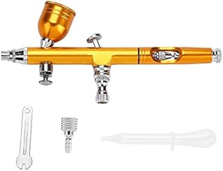 Gravity Feed Dual-action Airbrush Gun, 0.2mm Portable Airbrush Kit Cordless Mini Air Compressor