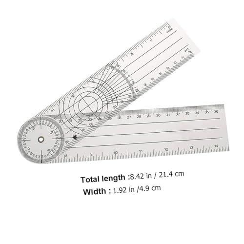 Goniometro de PVC transparente para medición ortopédica miniatura 2
