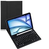 Keyboard Case for Samsung Galaxy Tab Active Pro 2025 10.1-inch /4 Pro/5 Pro, SM-T540/T547/T630/T638 Detachable Bluetooth Keyboard Cover with Built-in Pen Holder (Black) (Normal)