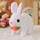 Mizijia Bunny Pal,Bunny Pal Hase, Bunny Mein Realistisches Kaninchen, Interaktives Elektronisches Haustier Plüschhasenspielzeug, Kann Gehen und Sprechen, Ostergeschenke Kinder(Weiß)