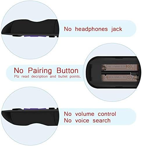ASTAR IR Replacement Remote Control for Roku Streaming Player Box: Roku 1, Roku 2, Roku 4, (HD, LT, XS, XD), Roku Express, Roku Premiere, Roku Ultra; Not for Roku Stick and Roku TV