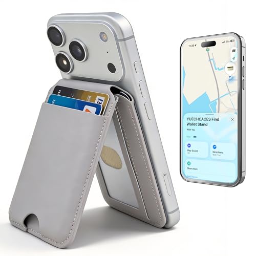 YUECHCASES MagSafe Wallet with Apple Find My (Apple MFi Certified),