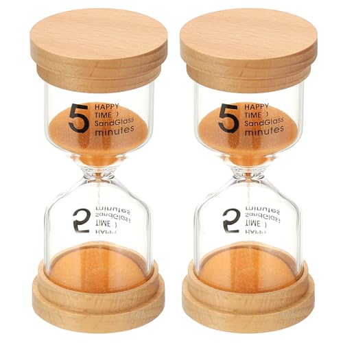 PATIKIL 5�������v 2�Z�b�g �L�b�`���^�C�}�[ �T�E�i�����v ���������C�^�C�}�[ �q�ǂ� �v���[���g �z�[���f�R���[�V���� �׋� �Q�[�� ���� �L�b�`�� �I�t�B �X�Ȃǂɂ��K�p hourglass�I�����W