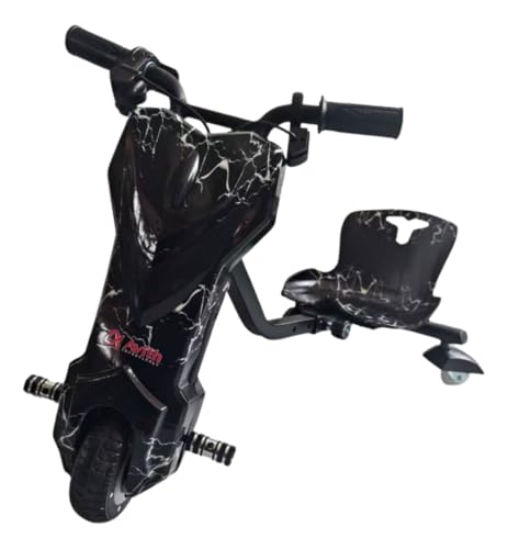 Patinete Elétrico Triciclo Infantil Drift 150W Cor PRETO com LED, Música e Bluetooth, Suporta até 65kg, Autonomia até 5km, Liga na Chave, Ideal para Crianças e Pré-Adolescentes, Presente Filhos