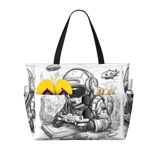 Sac à bandoulière imperméable résistant au sable grand cabas de plage
