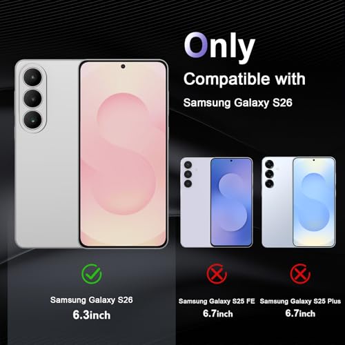 Image of Case for Samsung Galaxy S26 5G, Military Grade Drop Protection Phone Case, Yellowing Resistant, Anti-Scratch Hard PC Back, Shockproof Hard Ultra-Thin Protective Cover, Clear