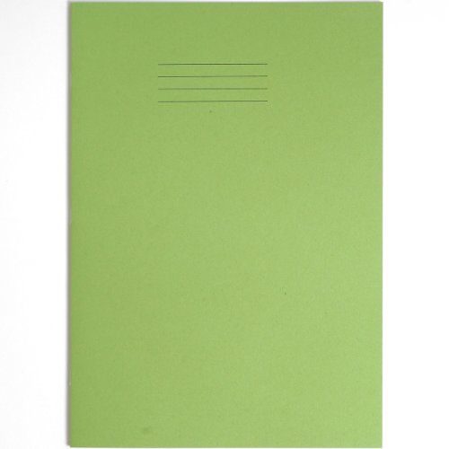 Rhino A4 Exercise Books, 32-Page / 8mm Lined with Margin Paper Notebook, 10-Pack, Office & School Stationery Supplies, Light Green - Image 2