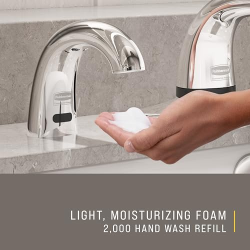 Image of Rubbermaid Commercial Products OneShot Dye & Fragrance Free Foam Hand Soap Refill, 1600mL, Green Seal Certified, Compatible with RCP's Touchless OneShot Foam Dispensers, for Restrooms