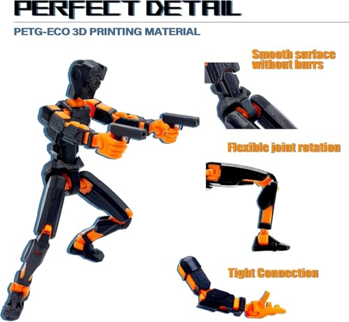 Image of 2 Pcs Action Figure, Dummy 13 Action Figure Toys, Polyarticular Movable Titan 13 Action Figure Action, High Degree&Freedom Multi Articular Stick Titan, 3D Printed Toys for Desktop Decor&Game Lovers