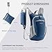 Uselike 10L Small Hiking Backpack Travel Daypack Lightweight Packable Back Pack for Women Men(Navy Blue)