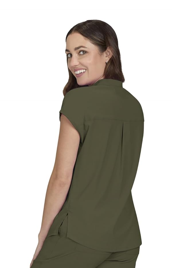 KOI Basics Women's Ari 1-Pocket Scrub Top Olive Green XX-Large by KOI - Used condition - Image 2