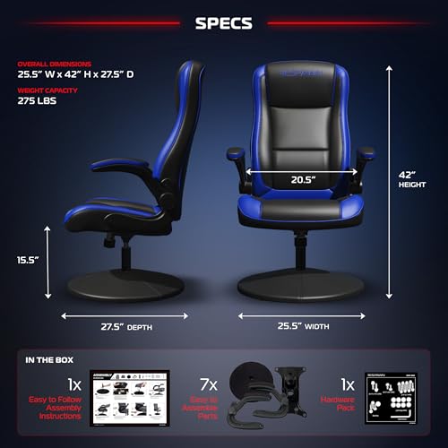 Image of RESPAWN 800 Console Rocker Gaming Chair, Swivel Seat with Lumbar Support