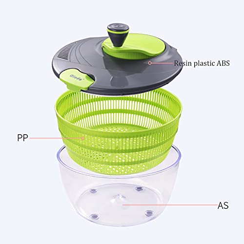 Hedtec Dryer Large 4L Home Salad Spinner, Lettuce Spinner Quick Dryer Easy To Clean, Dishwasher Safe Salad Washer Dryer Ideal For Vegetables And Fruits, Bpa Free Kitchen #TOP2