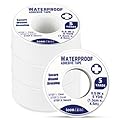 Iconikal 4-Pack First Aid Waterproof Adhesive Tape, 0.5 Inch x 5 Yards, White for Wound Care Gauze Wrap