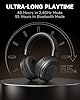 Rumoon 2.4GHz Wireless Headphones for Bass Guitar, 20ms Low Latency, Wireless Over Ear Headphones with 6.35mm & 3.5mm Jack for Studio Monitor & Mixing DJ AMP Keyboard, Pure Black