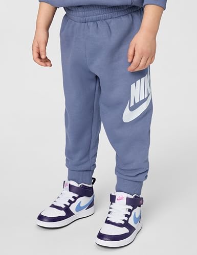 Image of Nike Kids' Sportswear Club Fleece Pullover Hoodie and Joggers 2-Piece Outfit Set (Large Swoosh Logo)
