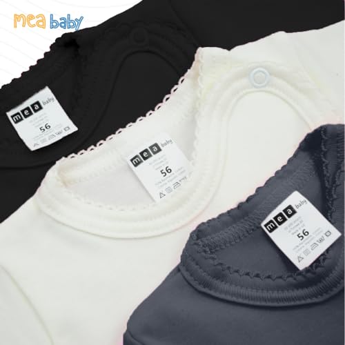 MEA BABY Unisex Baby Wickelshirt Wickeljacke Langarm, 100% Baumwolle im 5er Pack. Wickelshirt für Mädchen, Wickelshirt für Junge (Jungen2, 56)