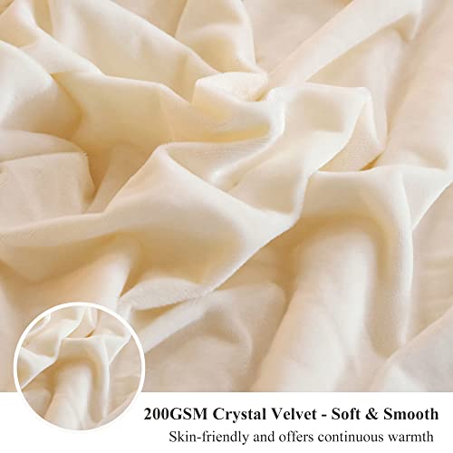 Image of XeGe Plush Shaggy Duvet Cover, Luxury Ultra Soft Crystal Velvet Fuzzy Bedding 1PC(1 Faux Fur Duvet Cover), Fluffy Furry Comforter Cover for Bedroom Home Decoration, Zipper Closure (King, Light Beige)