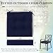 Wellsin Outdoor Chair Cushions Set of 2, Patio Cushions for Outdoor Furniture, Tufted Waterproof Outdoor Chair Pads, 19 x 19 Inch, Navy