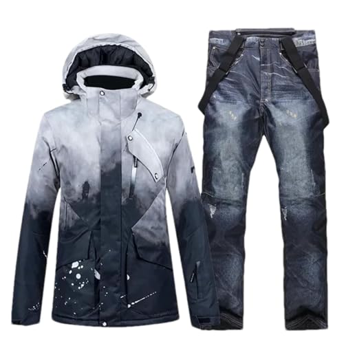 GaoLeAve skidkläder för män snökläder snowboard skiddräkt jacka byxa, Jacka Byxa_J, XS