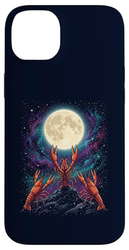 Three Crawfish Moon Galaxy Cool Space Retro Animal 3 Case for iPhone 14 Plus