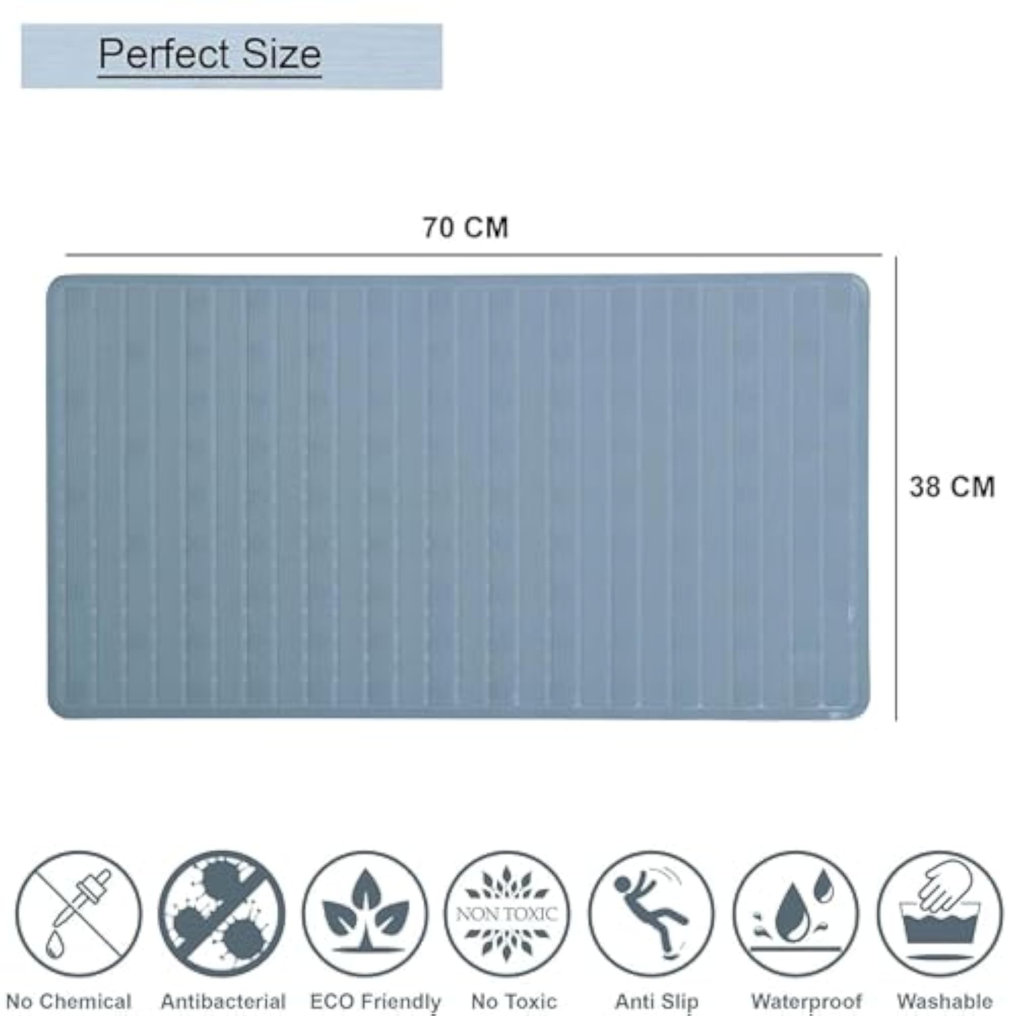 Rubber Backing Non-Slip Washable Floor Mat