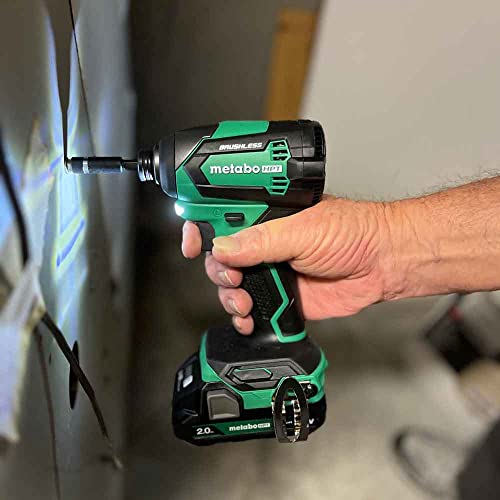 Metabo HPT 18V MultiVolt Impact Driver Tool Kit, 1/4-Inch Chuck, (2) 2.0Ah 18V Batteries, 1549 in-lbs Torque, Brushless Motor, Compact Size & Weight, Lifetime Power Tool Warranty, WH18DEX thumbnail 14
