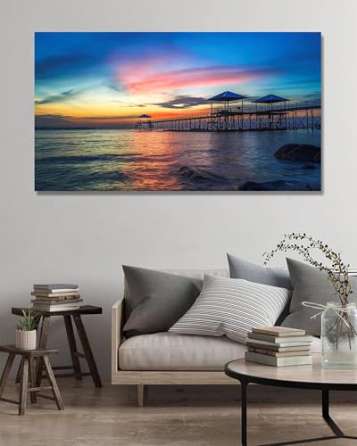 Tableaux pour la mur image sur toile déco moderne salon 75x135cm