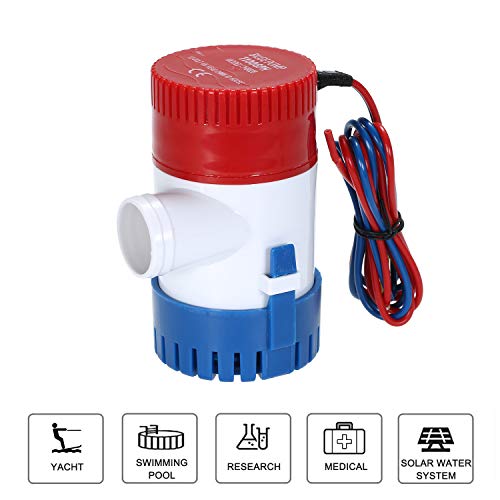 mewmewcat Bomba elétrica de 12 V Bomba de esgoto marinha 1100GPH Bomba de água submersível para barc