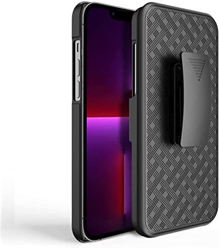 Coque iPhone 14 Pro motif tissé luxe avec support antichoc
